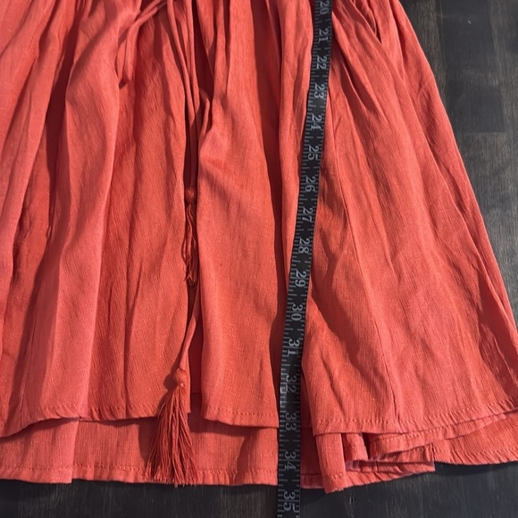 Umgee Orange Floral Embroidered Boho Mini Dress Size Medium - Picture 7 of 7